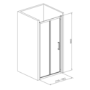 800 x 760mm Rectangular Bi-Fold Shower Enclosure - Vega