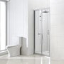 Vega 4mm 800 Bi Fold Shower Door with Silhouette Tray - Waste Included