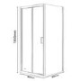 800 x 800 Bi Fold Shower Enclosure with Silhouette Tray - Vega Range