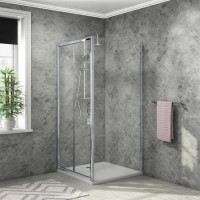 800 x 900mm Square Bi-Fold Shower Enclosure - Vega 800 x 900mm Square Bi-Fold Shower Enclosure - Vega