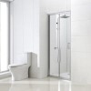 Vega 4mm 900 Bi Fold Shower Door with Silhouette Tray - Waste Included