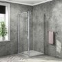 Bi-Fold Shower Enclosure with Shower Tray Rina Riser Rail Kit Shower Valve & Waste 900 x 900mm - 4mm Glass - Vega Range