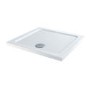 Bi-Fold Shower Enclosure with Shower Tray Rina Riser Rail Kit Shower Valve & Waste 900 x 900mm - 4mm Glass - Vega Range