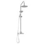 Bi-Fold Shower Enclosure with Shower Tray Rina Riser Rail Kit Shower Valve & Waste 900 x 900mm - 4mm Glass - Vega Range