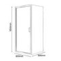 800mm Square Pivot Shower Enclosure with Tray - Vega