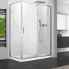 1200 x 800 Sliding Shower Enclosure - Ultra minimal Frame - 6mm Glass - Pavo Range