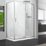 1200 x 800 Sliding Shower Enclosure - Ultra minimal Frame - 6mm Glass - Pavo Range