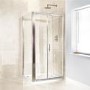 1100 x 800 Sliding Shower Enclosure - 6mm Glass - Aquafloe