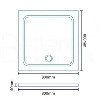 Bi Fold Door Shower Enclosure with Shower Tray 800 x 800mm - 6mm Glass - Aquafloe Range