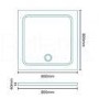 Bi Fold Door Shower Enclosure with Shower Tray 800 x 800mm - 6mm Glass - Aquafloe Range