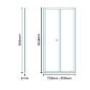 Bi Fold Door Shower Enclosure with Shower Tray 800 x 800mm - 6mm Glass - Aquafloe Range