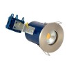 Fixed Fire Rated IP65 Satin Chrome Downlight-Warm Bulb Colour-Single