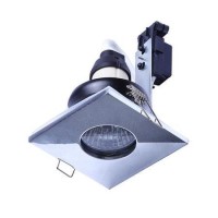 Fixed Square Fire Rated IP 65 Downlight Chrome-No Bulb-10 Pack