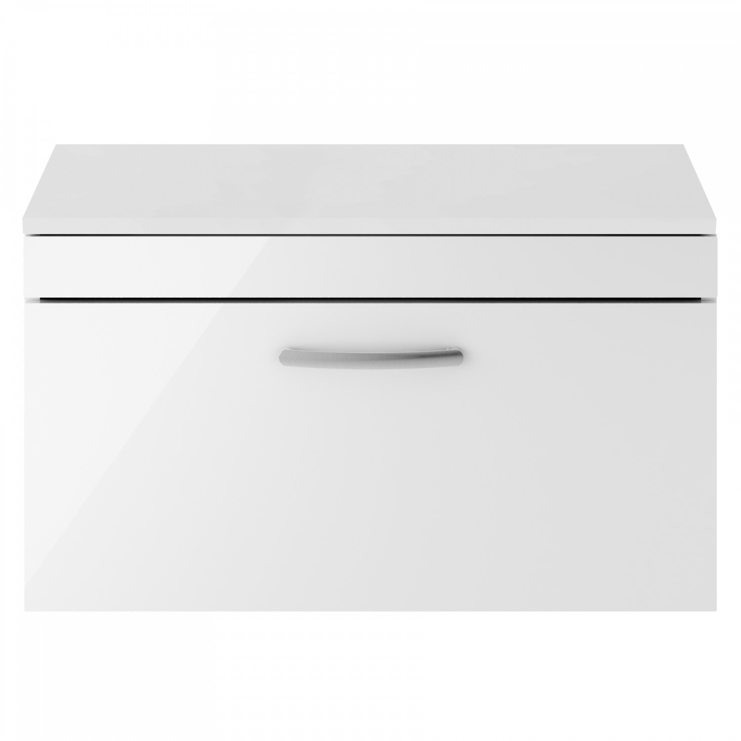Athena Wall Hung 1Drawer Vanity Unit and Worktop 800mm Wide Gloss