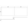Austin 1700mm Grey Avola L-Shaped Front Bath Panel