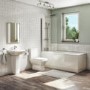 1700mm Straight Bath Suite with Panel Toilet & Basin - Tabor
