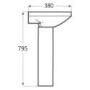 1700mm Straight Bath Suite with Panel Toilet & Basin - Tabor