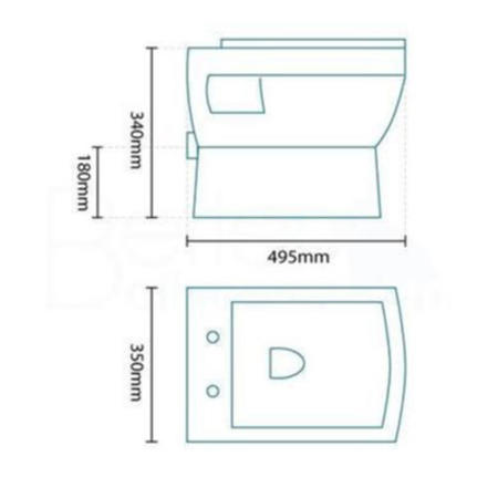 Grade A1 - Wall Hung Toilet with Soft Close Seat - Tabor