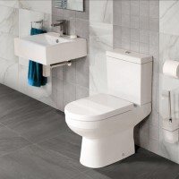Dee Close Coupled Toilet and Wall Hung Basin Bathroom Suite