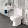 Dee Close Coupled Toilet and Wall Hung Basin Bathroom Suite