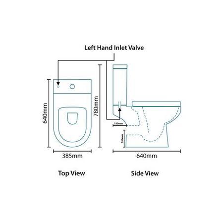 Dee Toilet and Seat with Pan Connector