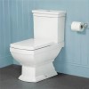 Line Toilet and Seat with Pan Connector