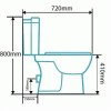 Square Close Coupled Toilet &amp; Seat - Revive
