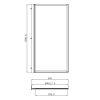 Single Ended Shower Bath with Front Panel &amp; Black Framed Bath Screen 1500 x 700mm - Alton