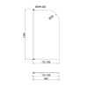 Single Ended Shower Bath with Front Panel &amp; Chrome Bath Screen 1600 x 700mm - Alton
