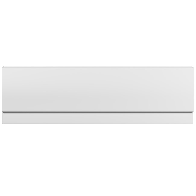 Single Ended Shower Bath with Front Panel & Chrome Bath Screen 1600 x 700mm - Alton