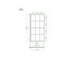 Single Ended Shower Bath with Front Panel &amp; Left Hand Black Grid Bath Screen 1600 x 700mm - Alton