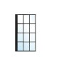 1600 x 700 Alton Single Ended Round Bath with Front Panel &amp; Black Grid Screen - Right Hand
