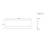 Single Ended Shower Bath with Front Panel &amp; Black Framed Bath Screen 1600 x 700mm - Alton