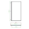 Single Ended Shower Bath with Front Panel &amp; Black Framed Bath Screen 1600 x 700mm - Alton