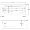 1600mm Straight Bath Suite with Toilet Basin &amp; Panels - Addison