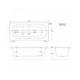 1700mm Straight Bath Suite with Front Panel & White Toilet and Sink Unit - Alton