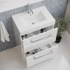 1700mm Straight Bath Suite with Front Panel Toilet &amp; Basin Vanity Combination Unit - Ashford