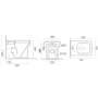 1700mm Straight Bath Suite with Front Panel & White Toilet and Sink Unit - Alton