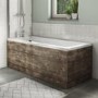 1700 Single Ended Bath +  Ashford Wood Effect Combi Unit with Tabor BTW