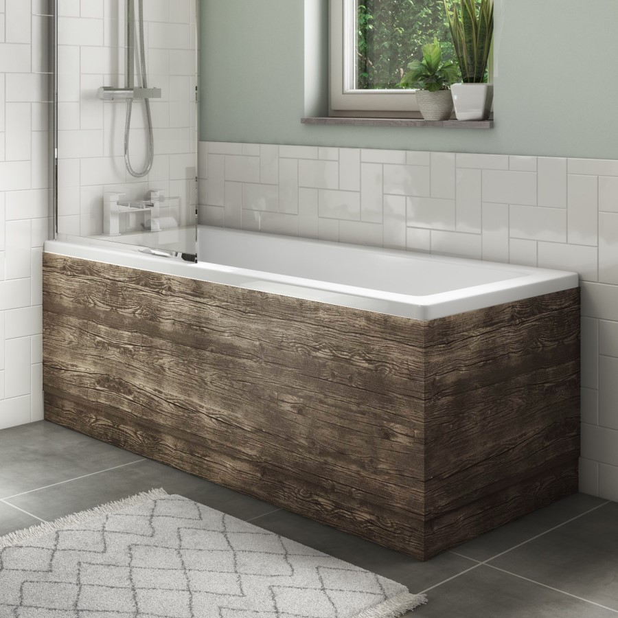 1700 Single Ended Bath +  Ashford Wood Effect Combi Unit with Tabor BTW