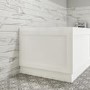 1700mm Round Single Ended Bath  & Matt White Bath Front & End Panel  