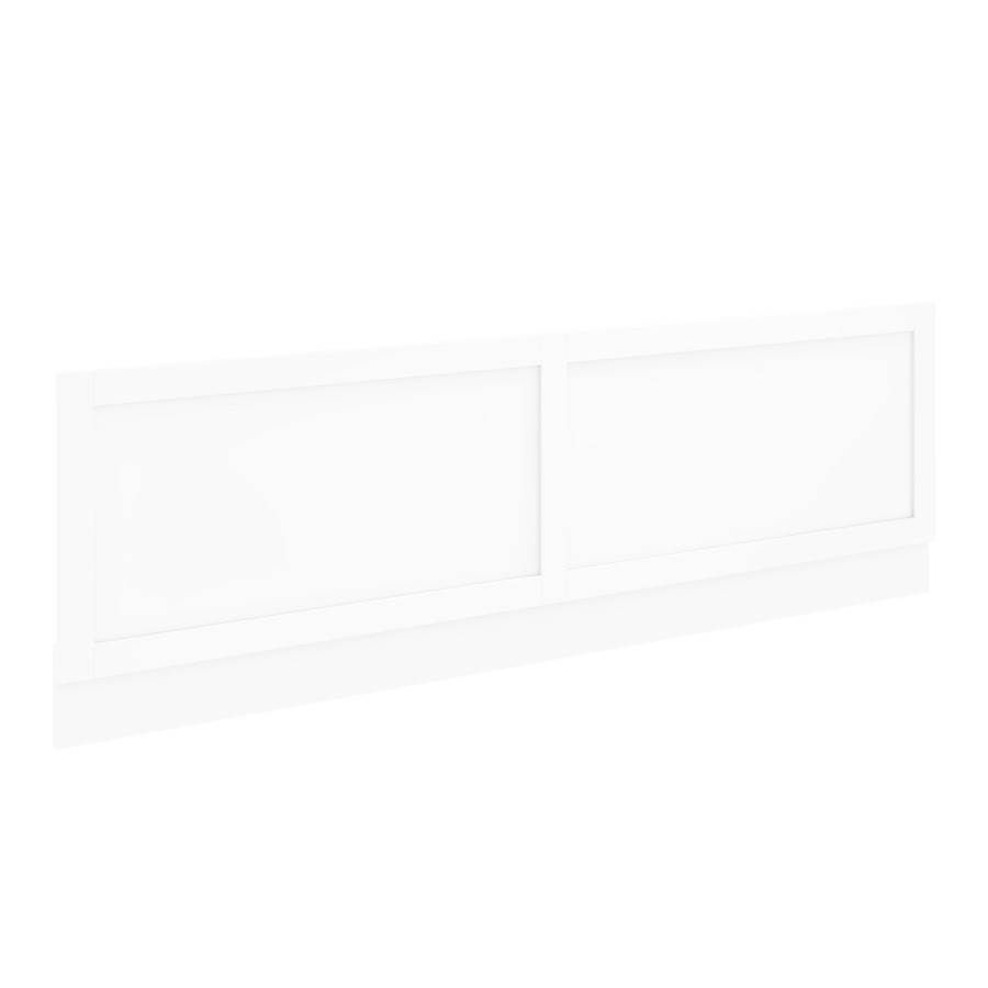 1700mm Round Single Ended Bath  & Matt White Bath Front & End Panel  