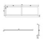 1700mm Round Single Ended Bath  & Matt White Bath Front & End Panel  