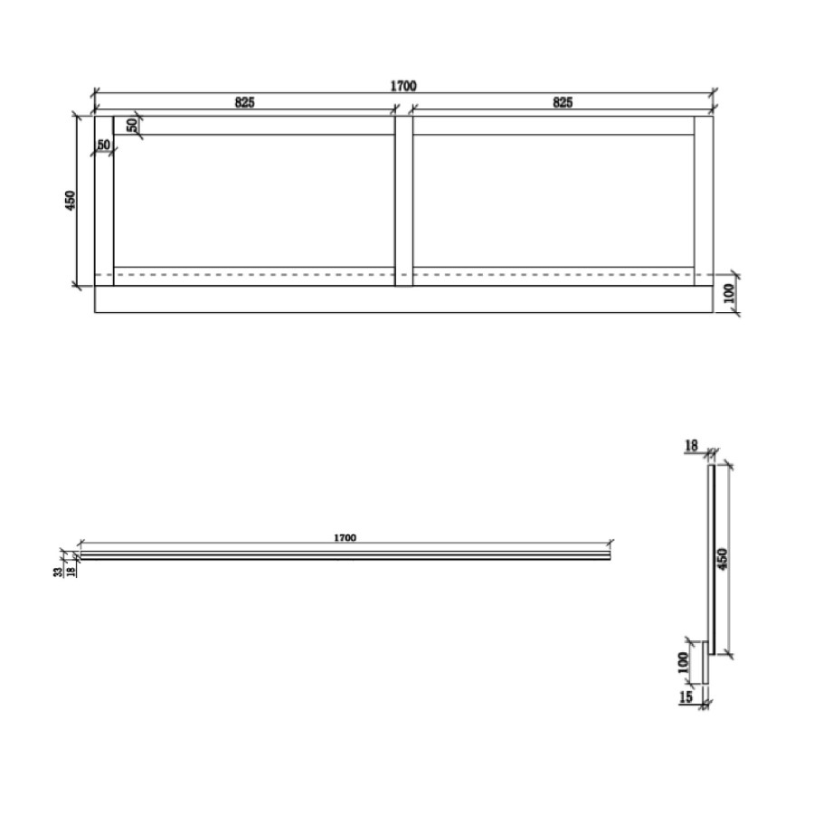 1700mm Round Single Ended Bath  & Matt White Bath Front & End Panel  
