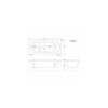 Single Ended Shower Bath with Front Panel &amp; Hinged Chrome Bath Screen with Towel Rail 1700 x 700mm - Alton