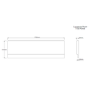 Single Ended Shower Bath with Front Panel & Hinged Chrome Bath Screen with Towel Rail 1700 x 700mm - Alton