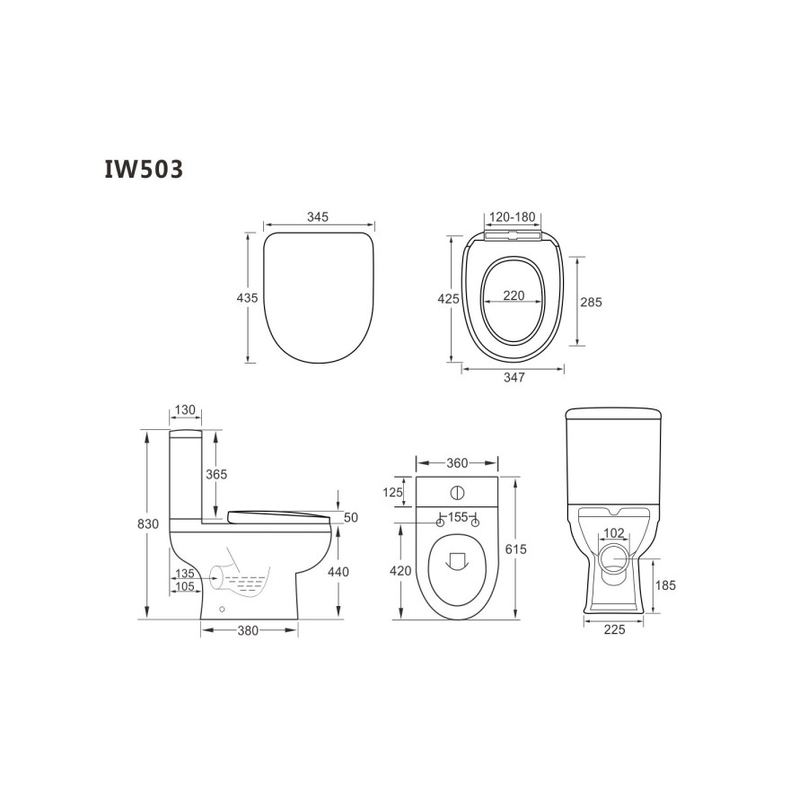 Classic Straight Bath Addison Toilet and Basin Suite
