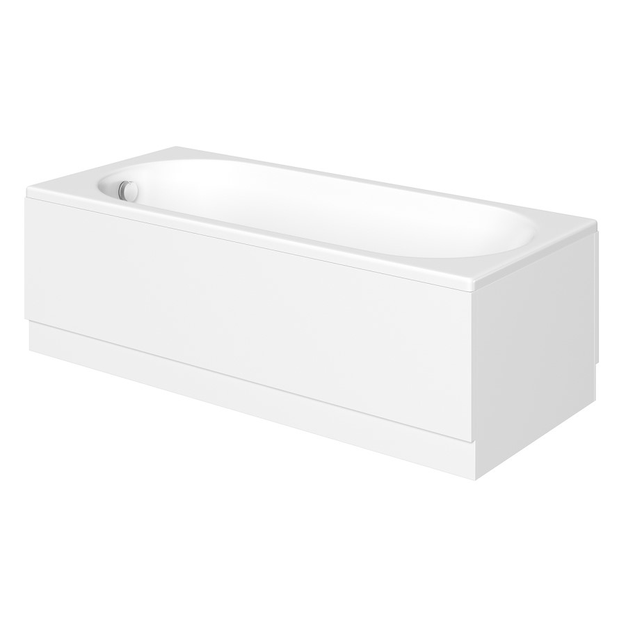 GRADE A1 - Acrylic Front Bath Panel Bath with Plinth - 1700 x 510mm