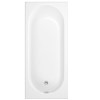 Single Ended 1700mm Shower Bath with Toilet Basin Panels and Bath Screen - Alton