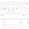Alton Round Single Ended Bath Front Panel &amp; Bath Screen - 1700 x 750mm